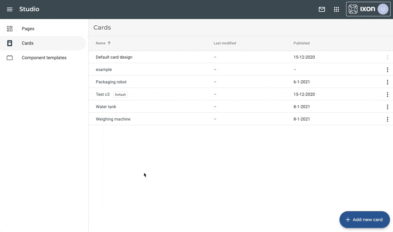 Manage a custom device card – IXON Cloud Support